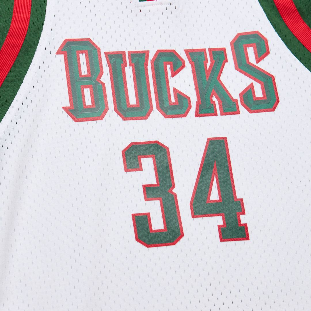 Giannis Antetokounmpo Milwaukee Bucks Mitchell & Ness 2013/14 Hardwood Classics Swingman Jersey - White Official NBA Team Apparel Basketball Fan Gear