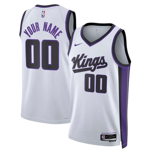 Sacramento Kings Nike Unisex Swingman Custom Jersey - Association Edition - White Official NBA Team Apparel Basketball Fan Gear