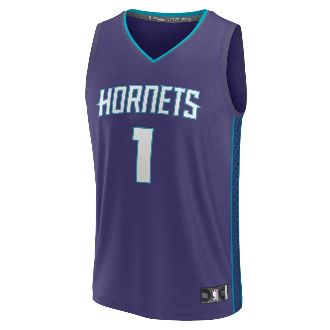LaMelo Ball Charlotte Hornets Fanatics Fast Break Replica Player Jersey - Statement Edition - Purple Official NBA Team Apparel Basketball Fan Gear