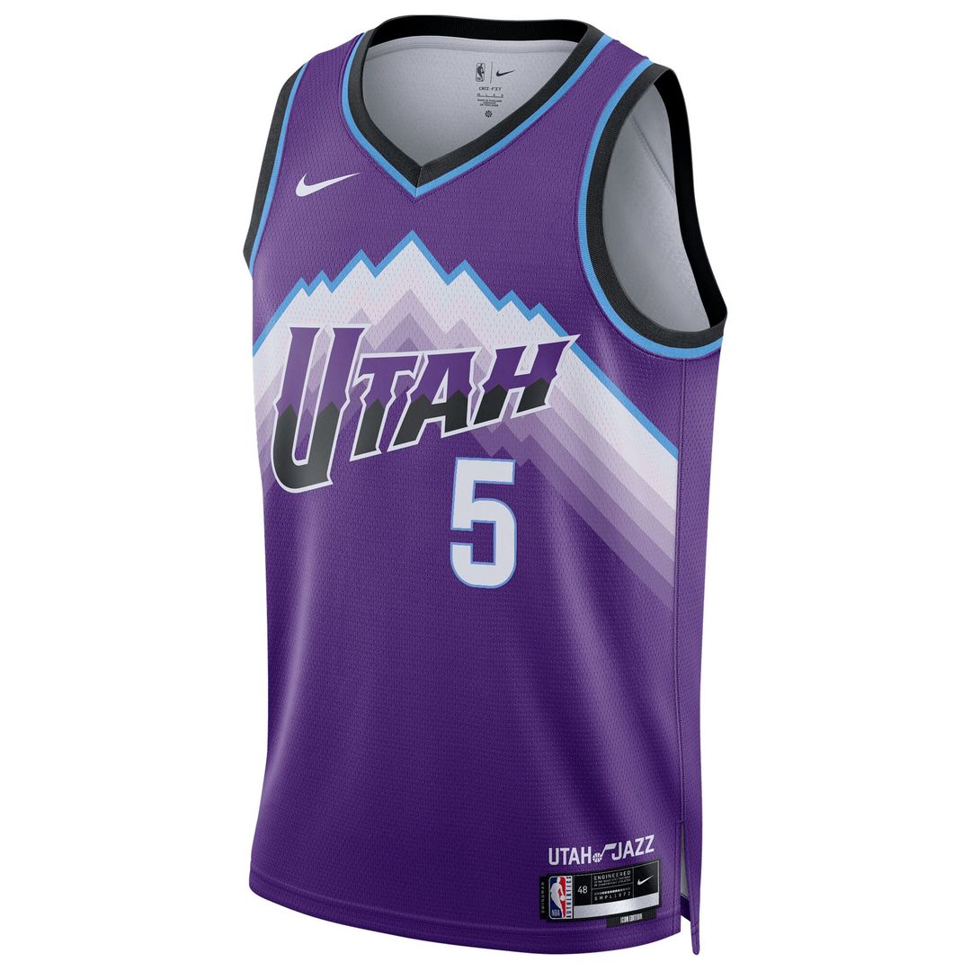 Cody Williams Utah Jazz Nike Unisex Swingman Jersey - Icon Edition - Purple Official NBA Team Apparel Basketball Fan Gear