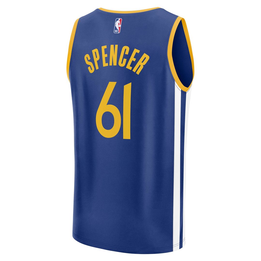 Pat Spencer Golden State Warriors Fanatics Fast Break Replica Player Jersey - Icon Edition - Royal Official NBA Team Apparel Basketball Fan Gear