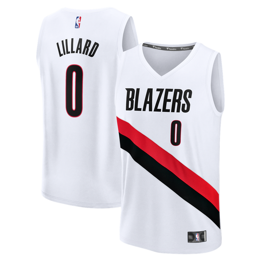 Damian Lillard Portland Trail Blazers Fanatics Fast Break Replica Jersey - White - Association Edition Official NBA Team Apparel Basketball Fan Gear