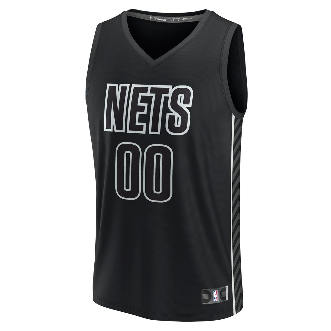 Brooklyn Nets Fanatics Custom Fast Break Jersey - Statement Edition - Black Official NBA Team Apparel Basketball Fan Gear