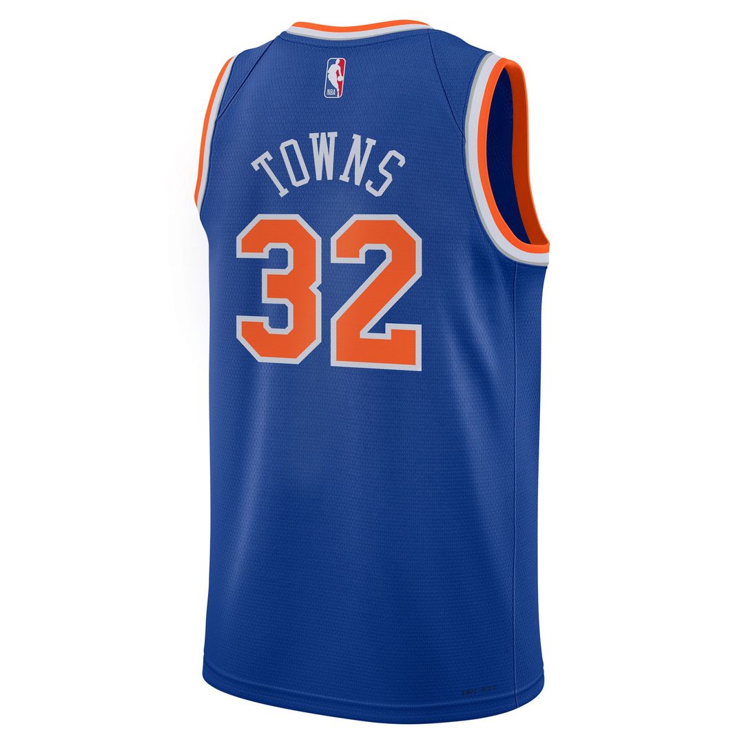 Karl-Anthony Towns New York Knicks Nike Youth Swingman Jersey - Icon Edition - Blue Official NBA Team Apparel Basketball Fan Gear