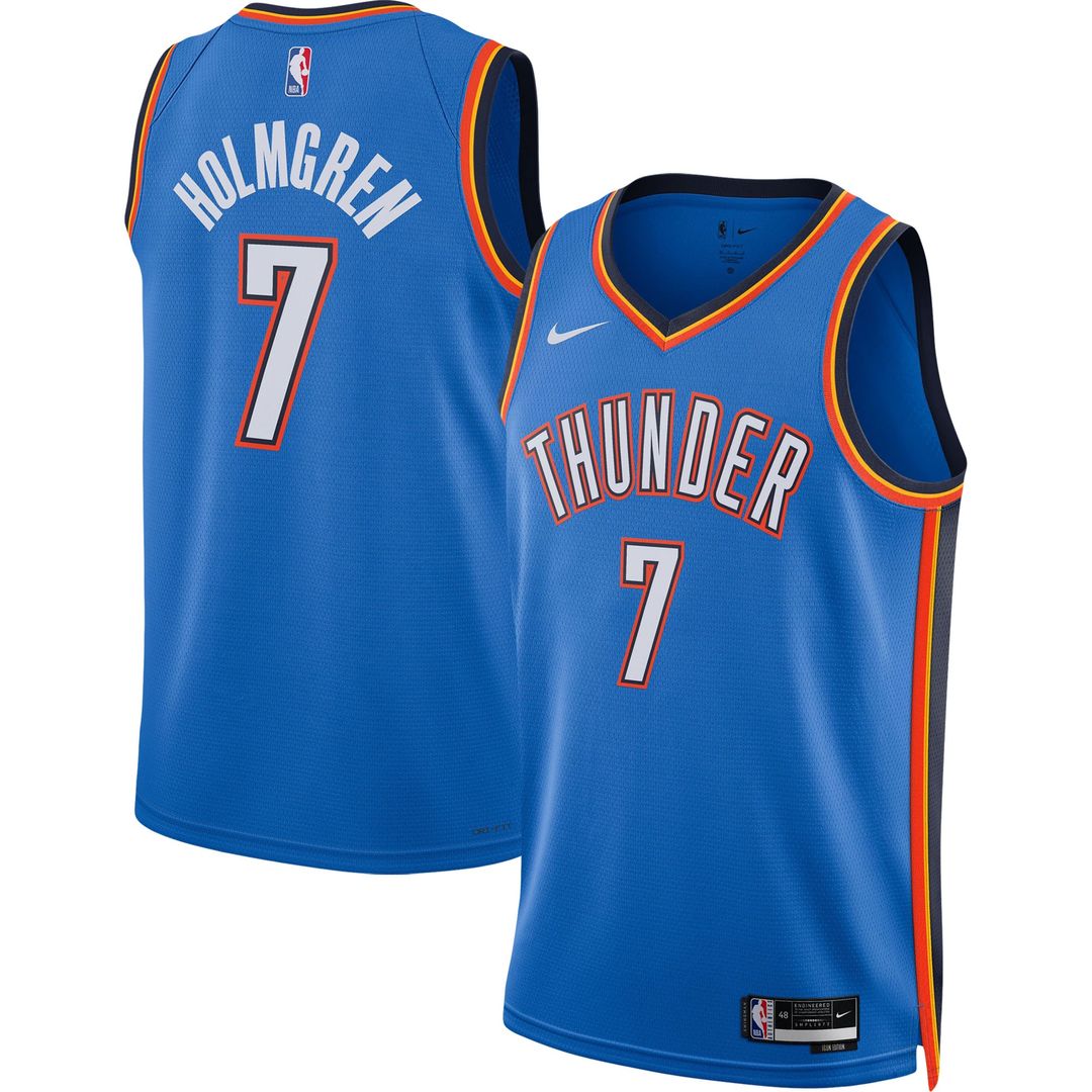 Chet Holmgren Oklahoma City Thunder Nike Unisex 2022 NBA Draft First Round Pick Player Swingman Jersey - Icon Edition - Blue Official NBA Team Apparel