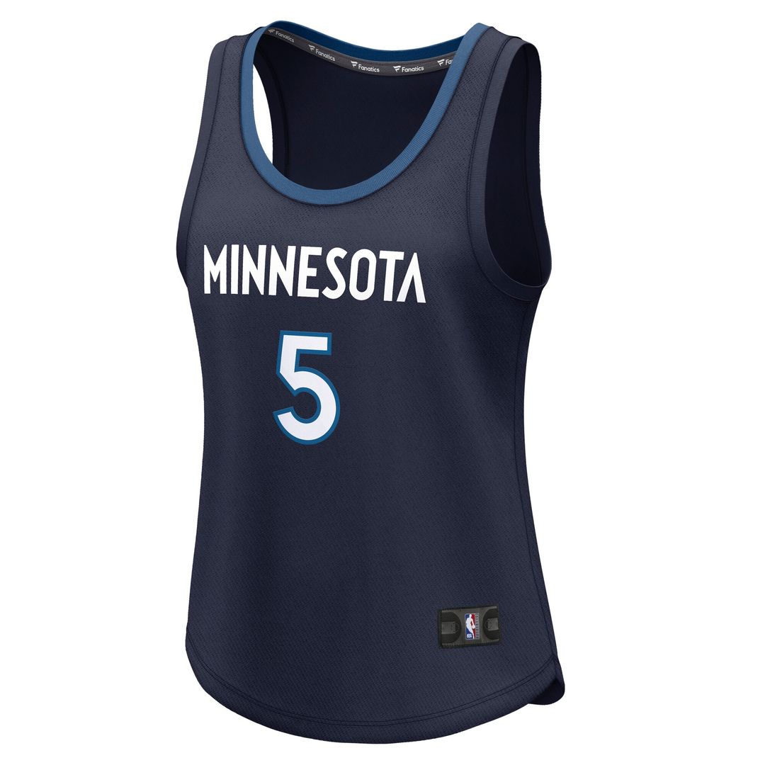 Anthony Edwards Minnesota Timberwolves Fanatics Women's Fast Break Player Jersey - Icon Edition - Navy Official NBA Team Apparel Basketball Fan Gear
