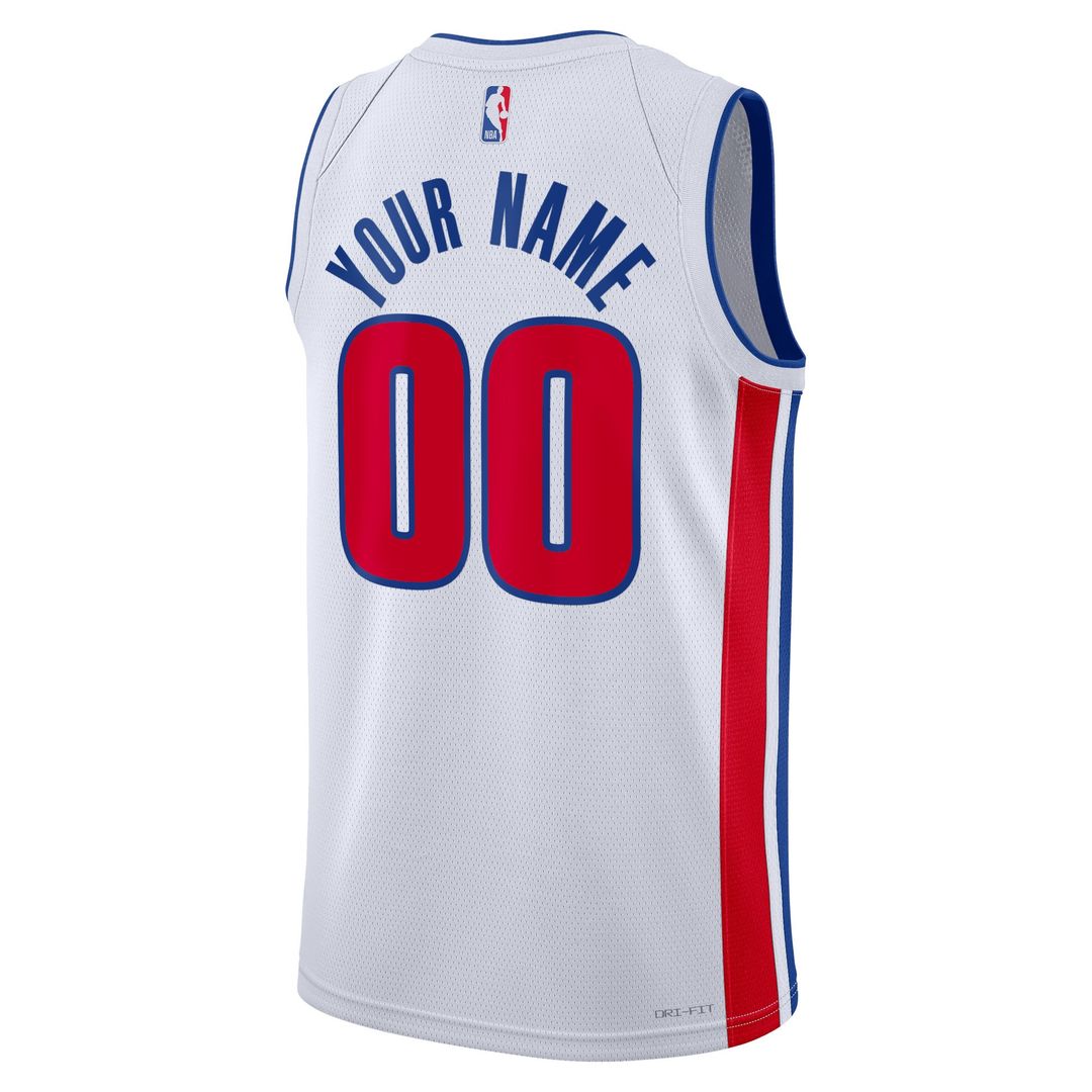 Detroit Pistons Nike Unisex Swingman Custom Jersey Blue - Icon Edition Official NBA Team Apparel Basketball Fan Gear