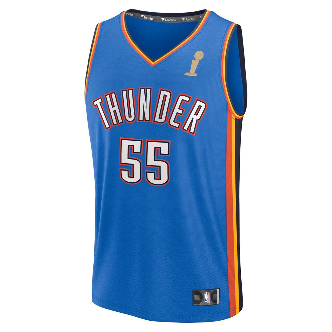 Isaiah Hartenstein Oklahoma City Thunder Fanatics Youth 2025 NBA Finals Champions Fast Break Replica Player Jersey - Blue - Icon Edition Official NBA