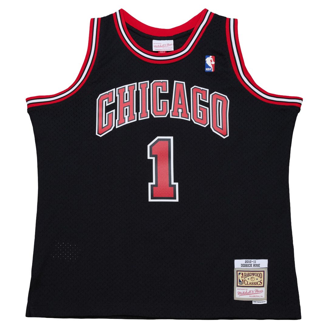 Derrick Rose Chicago Bulls Mitchell & Ness Big & Tall 2010/11 Swingman Jersey - Black Official NBA Team Apparel Basketball Fan Gear