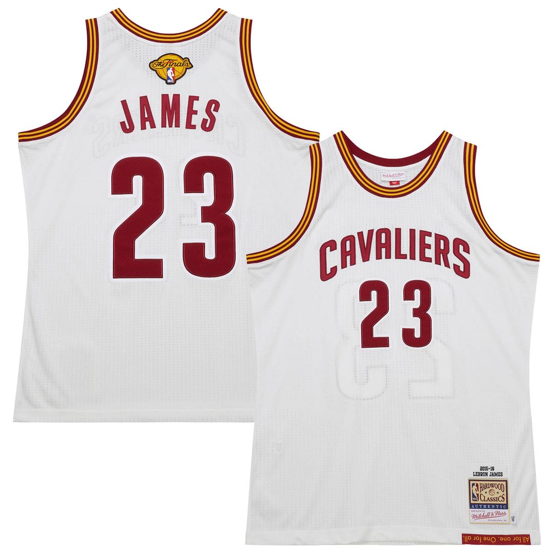 LeBron James Cleveland Cavaliers Mitchell & Ness 2015/16 Hardwood Classics Authentic Jersey - White Official NBA Team Apparel Basketball Fan Gear