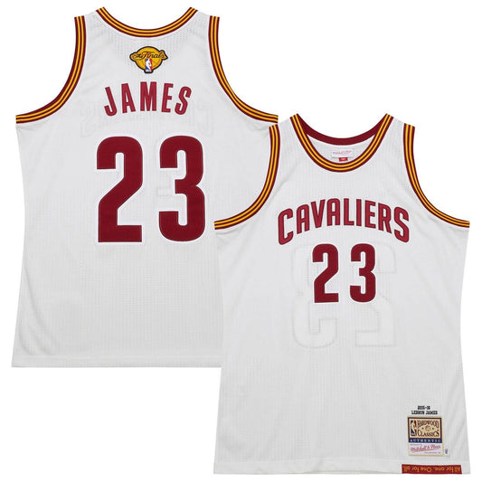 LeBron James Cleveland Cavaliers Mitchell & Ness 2015/16 Hardwood Classics Authentic Jersey - White Official NBA Team Apparel Basketball Fan Gear
