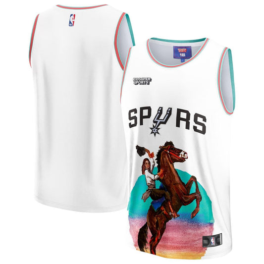 San Antonio Spurs NBA & KidSuper Studios by Fanatics Unisex Hometown Jersey - White Official NBA Team Apparel Basketball Fan Gear