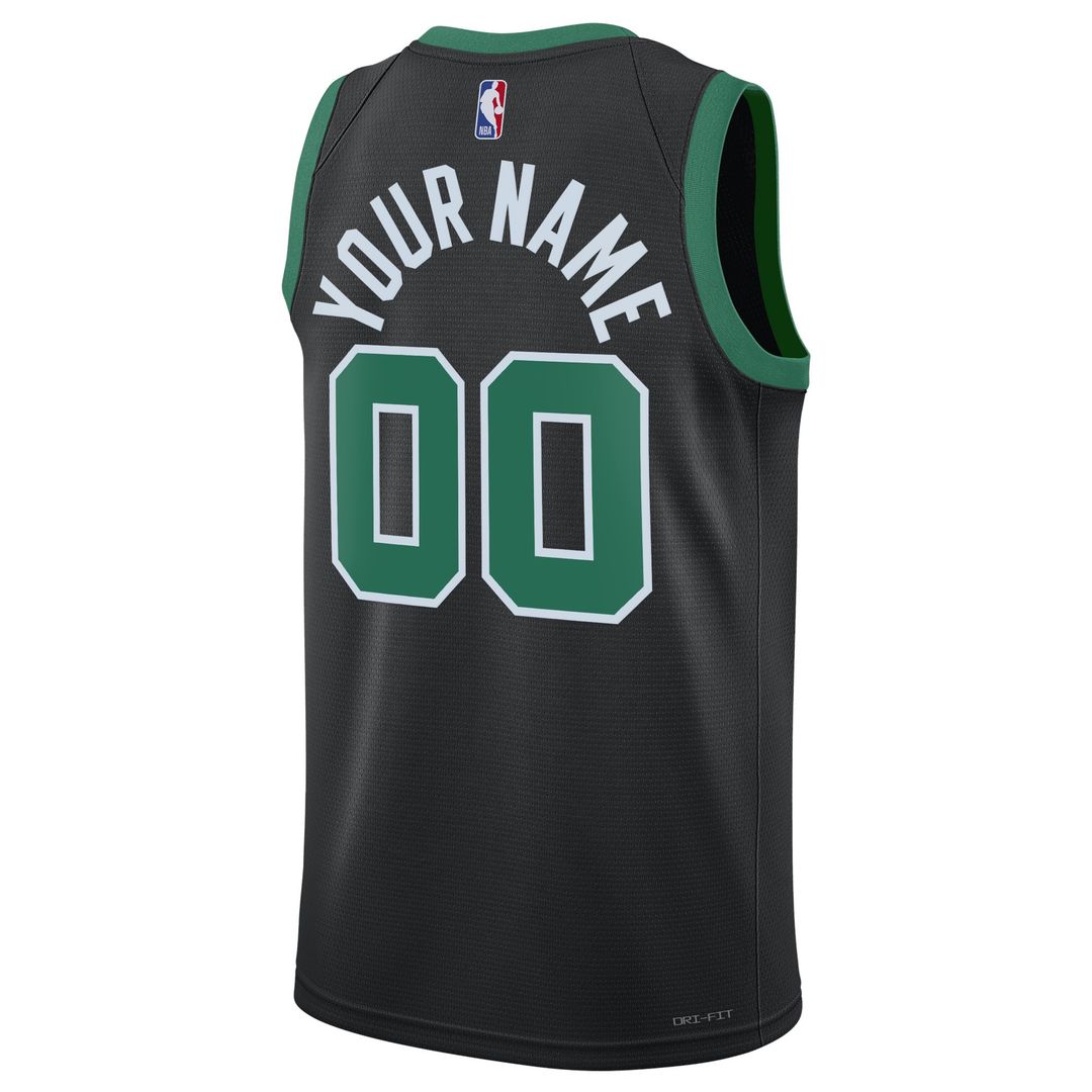 Boston Celtics Jordan Brand Unisex 2022/23 Swingman Custom Jersey - Statement Edition - Black Official NBA Team Apparel Basketball Fan Gear
