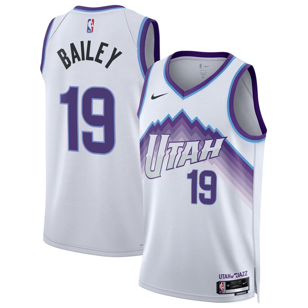 Ace Bailey Utah Jazz Nike Unisex Swingman Jersey - Association Edition - White Official NBA Team Apparel Basketball Fan Gear