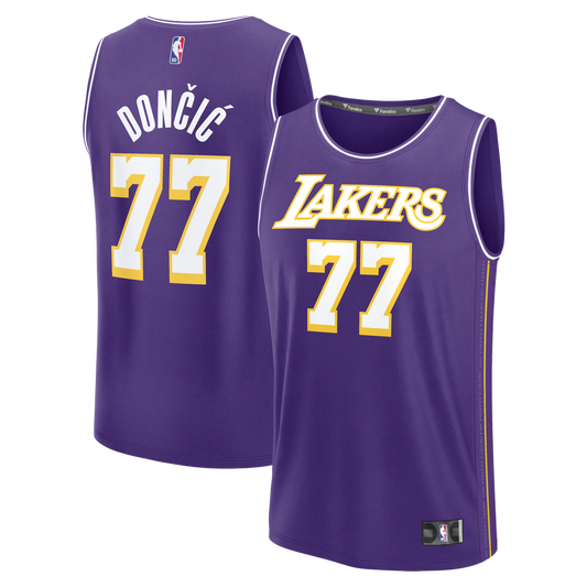 Luka Dončić Los Angeles Lakers Fanatics Youth Fast Break Jersey - Statement Edition - Purple Official NBA Team Apparel Basketball Fan Gear