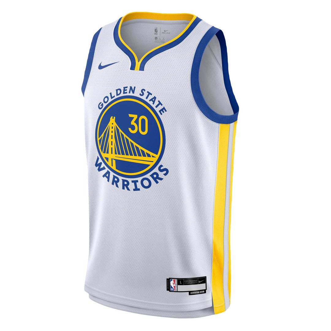 Stephen Curry Golden State Warriors Nike Youth Swingman Jersey - Association Edition - White Official NBA Team Apparel Basketball Fan Gear
