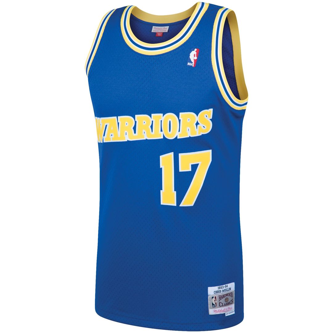 Chris Mullin Golden State Warriors Mitchell & Ness 1993/94 Hardwood Classics Swingman Jersey - Royal Official NBA Team Apparel Basketball Fan Gear