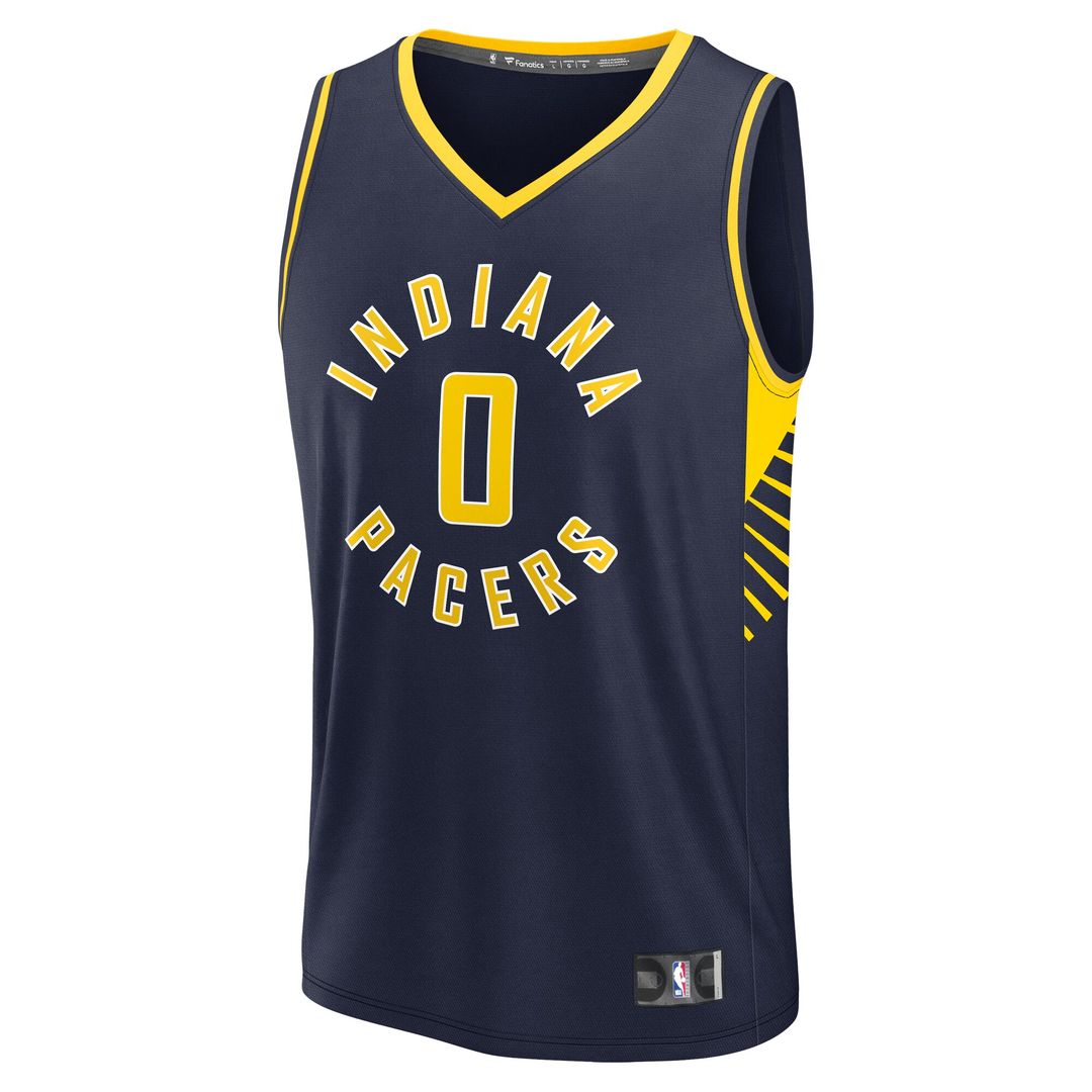 Tyrese Haliburton Indiana Pacers Fanatics Youth Fast Break Replica Player Jersey - Icon Edition - Navy Official NBA Team Apparel Basketball Fan Gear