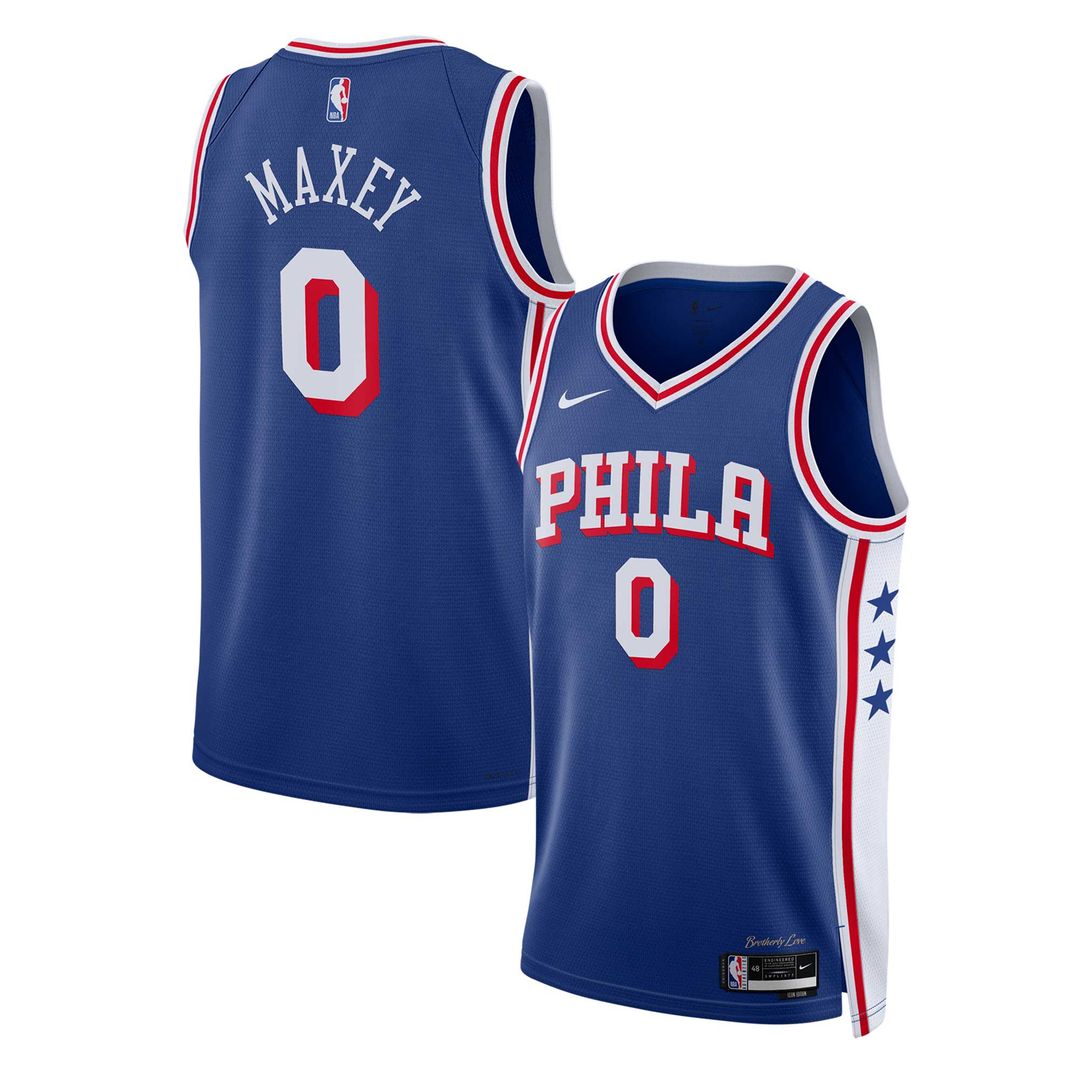 Tyrese Maxey Philadelphia 76ers Nike Unisex Swingman Jersey - Icon Edition - Royal Official NBA Team Apparel Basketball Fan Gear