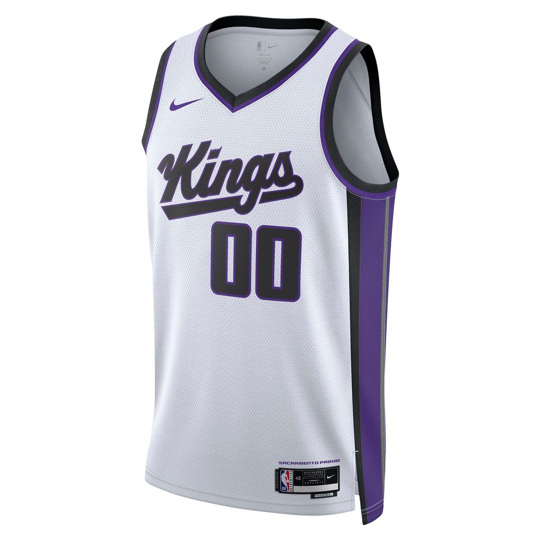 Sacramento Kings Nike Unisex Swingman Custom Jersey - Association Edition - White Official NBA Team Apparel Basketball Fan Gear