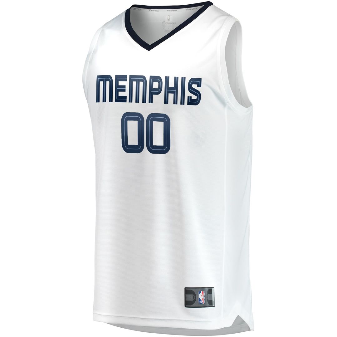 Memphis Grizzlies Fanatics Fast Break Custom Replica Jersey - Association Edition - White Official NBA Team Apparel Basketball Fan Gear