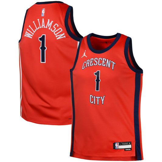 Zion Williamson New Orleans Pelicans Jordan Brand Swingman Jersey Statement - Red Official NBA Team Apparel Basketball Fan Gear