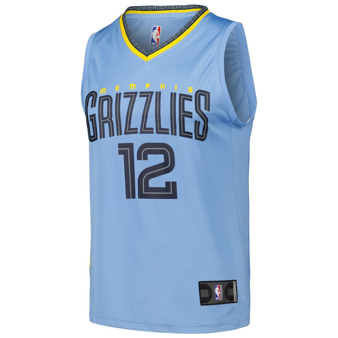 Ja Morant Memphis Grizzlies Fanatics Fast Break Replica Player Jersey - Statement Edition - Light Blue Official NBA Team Apparel Basketball Fan Gear
