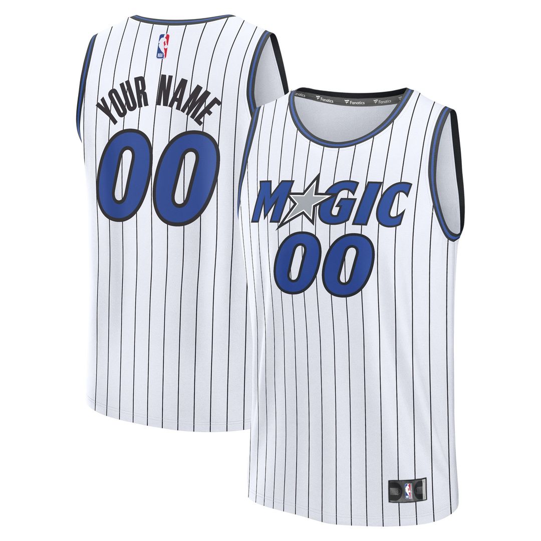 Orlando Magic Fanatics Youth Fast Break Replica Custom Jersey - Association Edition - White Official NBA Team Apparel Basketball Fan Gear