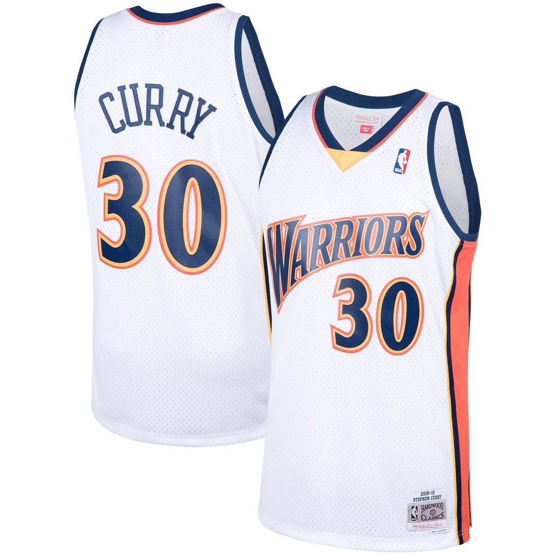Stephen Curry Golden State Warriors Mitchell & Ness Hardwood Classics Swingman Jersey - Orange Official NBA Team Apparel Basketball Fan Gear