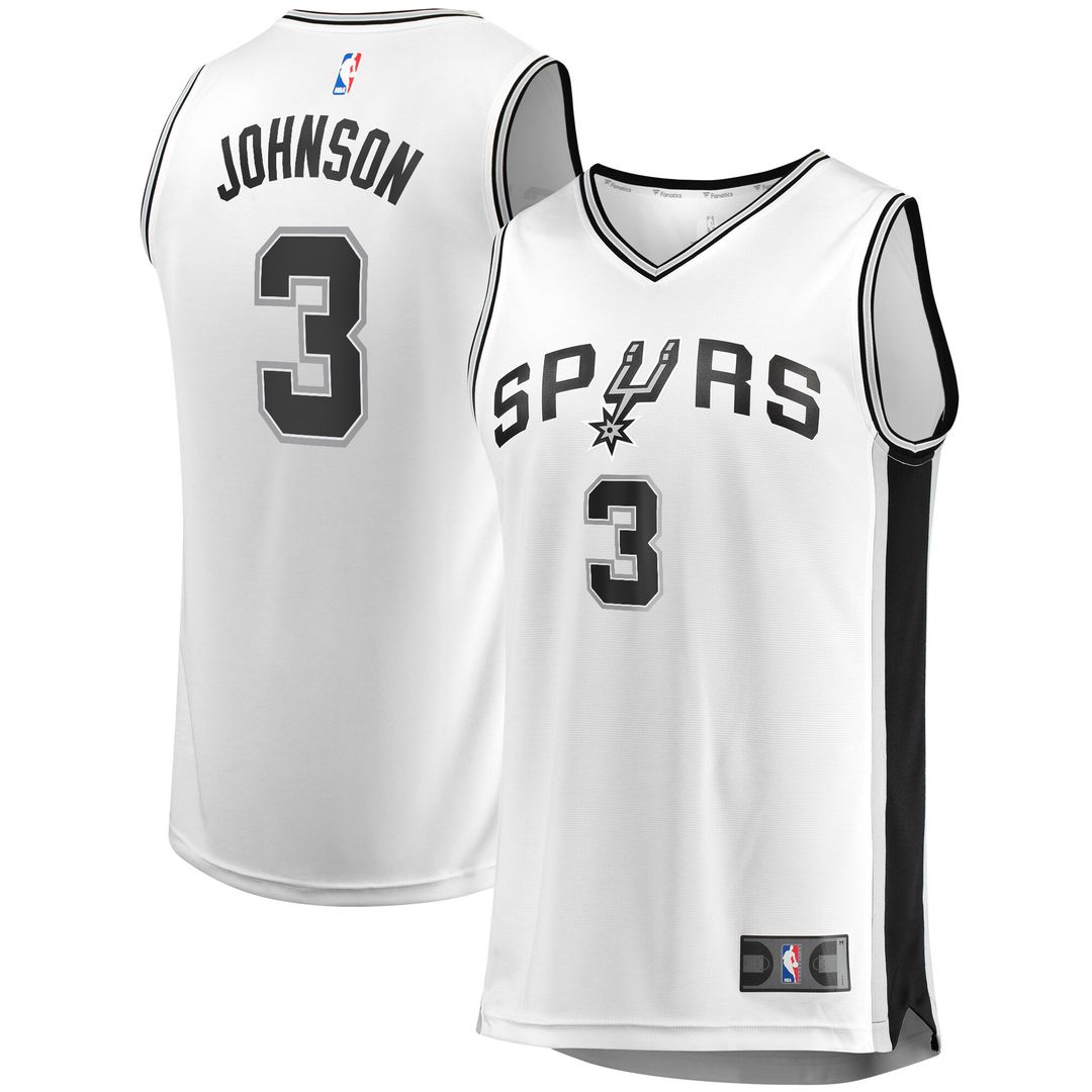 Keldon Johnson San Antonio Spurs Fanatics Fast Break Association Jersey - White Official NBA Team Apparel Basketball Fan Gear