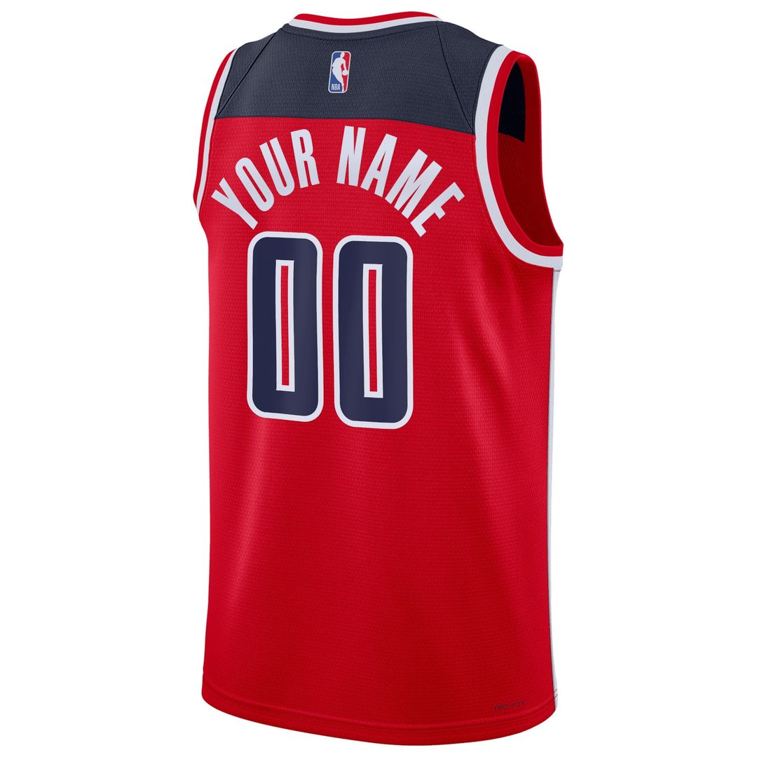 Washington Wizards Nike Unisex Swingman Custom Jersey White - Association Edition Official NBA Team Apparel Basketball Fan Gear