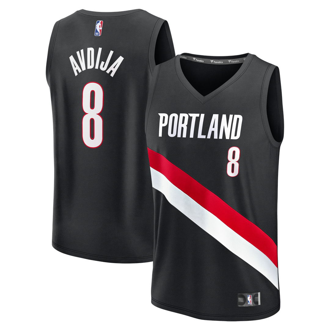 Deni Avdija Portland Trail Blazers Fanatics Fast Break Replica Jersey - Icon Edition - Black Official NBA Team Apparel Basketball Fan Gear
