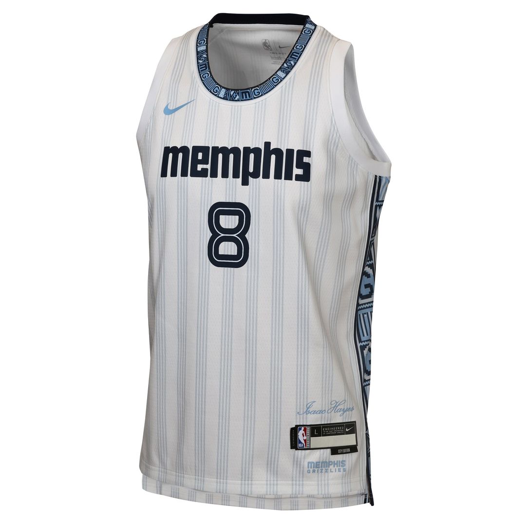 Jaren Jackson Jr. Memphis Grizzlies Nike Youth 2025/26 City Edition Swingman Jersey - White Official NBA Team Apparel Basketball Fan Gear