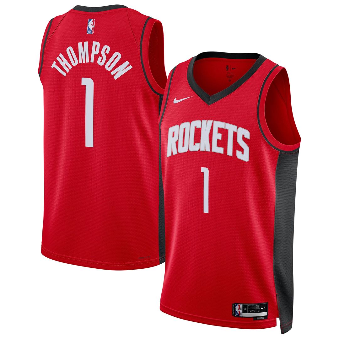 Amen Thompson Houston Rockets Nike Unisex Swingman Player Jersey - Icon Edition - Red Official NBA Team Apparel Basketball Fan Gear