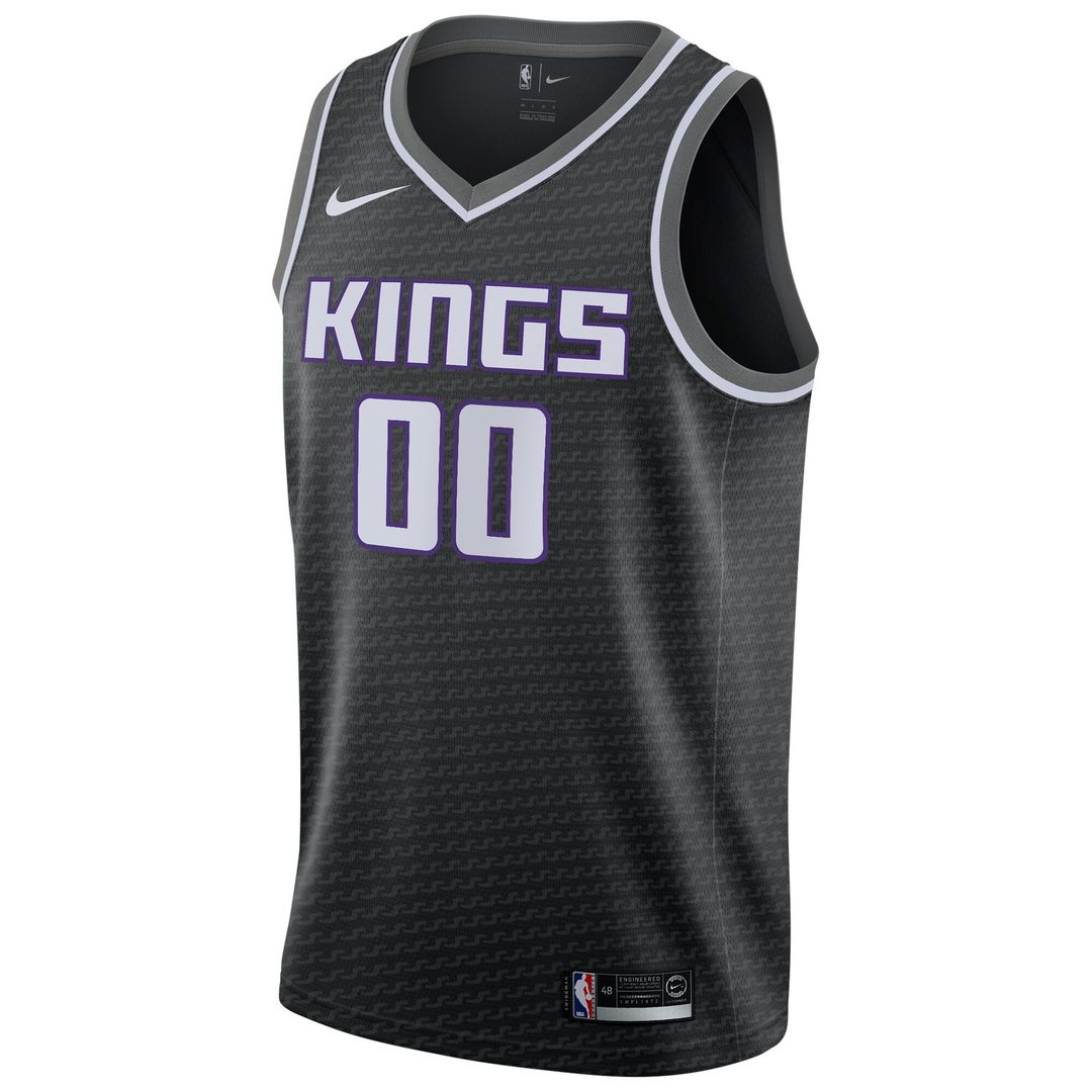 Sacramento Kings Nike Swingman Custom Jersey Black - Statement Edition Official NBA Team Apparel Basketball Fan Gear