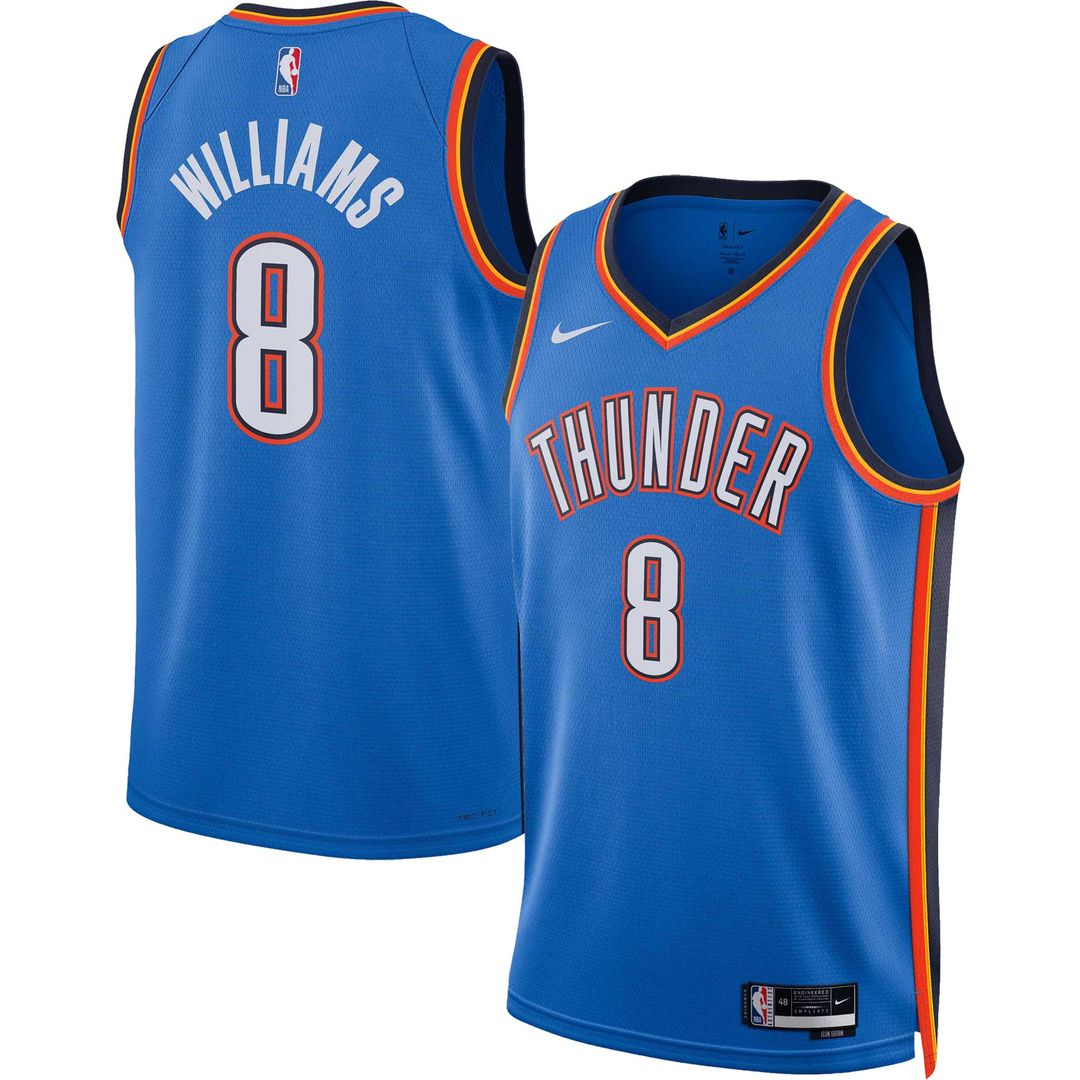 Jalen Williams Oklahoma City Thunder Nike Unisex Swingman Jersey - Icon Edition - Blue Official NBA Team Apparel Basketball Fan Gear