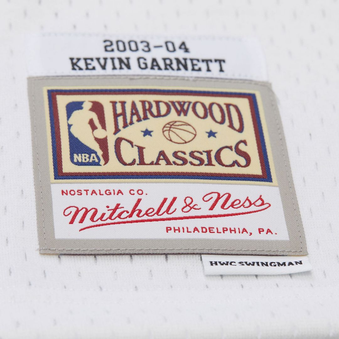 Kevin Garnett Minnesota Timberwolves Mitchell & Ness Hardwood Classics Swingman Jersey - White Official NBA Team Apparel Basketball Fan Gear