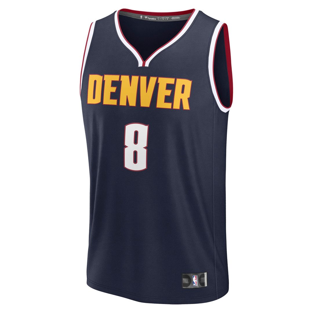 Peyton Watson Denver Nuggets Fanatics Fast Break Replica Player Jersey - Icon Edition - Navy Official NBA Team Apparel Basketball Fan Gear