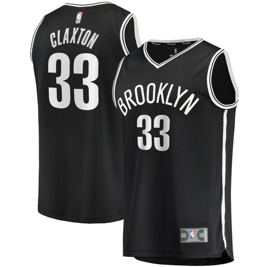 Nicolas Claxton Brooklyn Nets Fanatics Fast Break Replica Jersey - Icon Edition - Black Official NBA Team Apparel Basketball Fan Gear