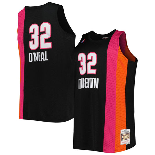 Shaquille O'Neal Miami Heat Mitchell & Ness Big & Tall Hardwood Classics 2005/06 Swingman Jersey - Black Official NBA Team Apparel Basketball Fan Gear