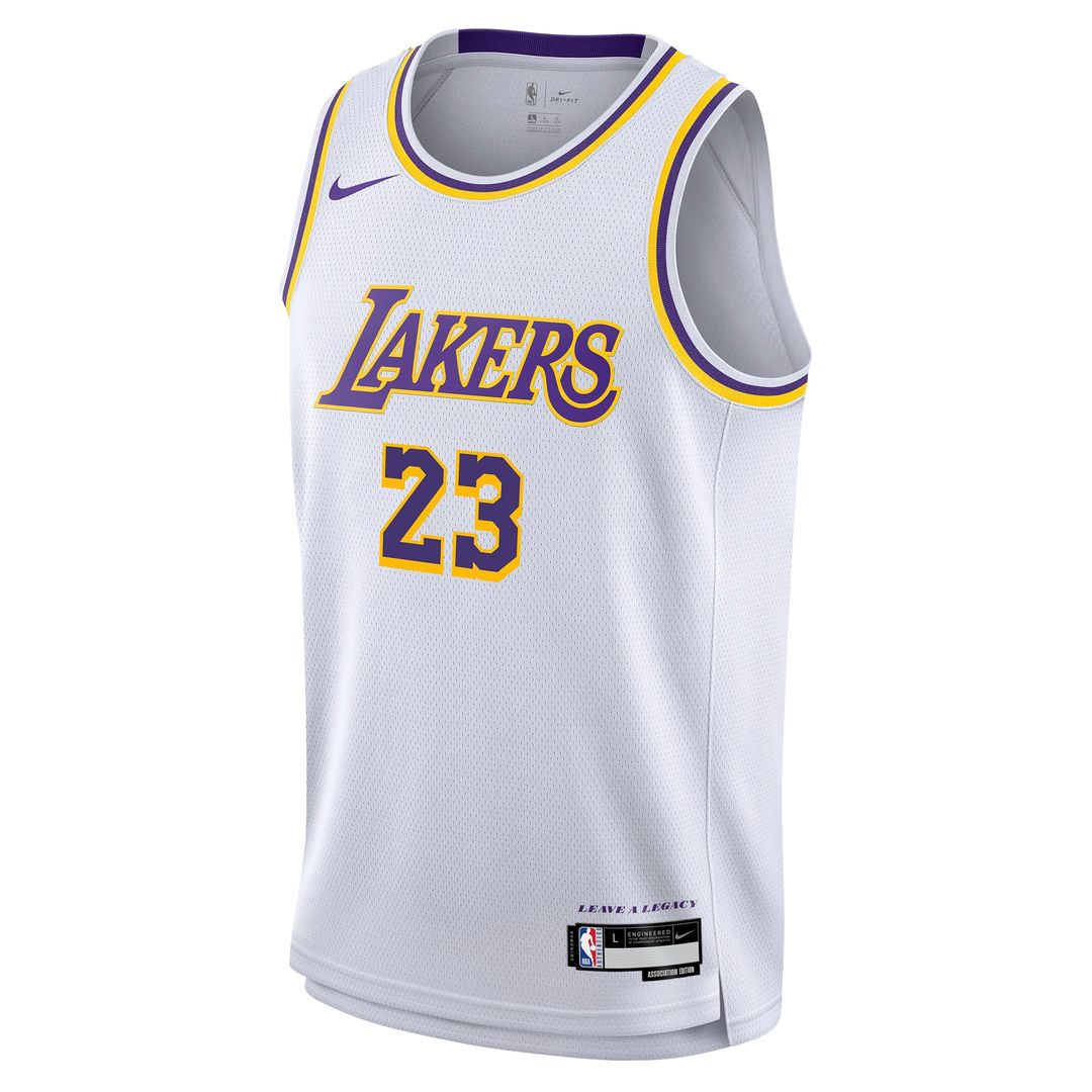 LeBron James Los Angeles Lakers Nike Youth Swingman Jersey - Association Edition - White Official NBA Team Apparel Basketball Fan Gear