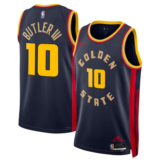 Jimmy Butler Golden State Warriors Nike Unisex Swingman Jersey - City Edition - Navy Official NBA Team Apparel Basketball Fan Gear