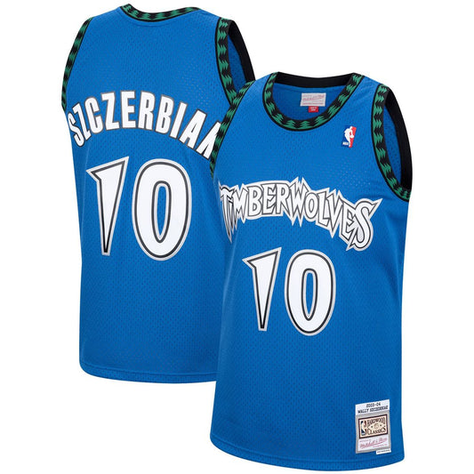 Wally Szczerbiak Minnesota Timberwolves Mitchell & Ness 2003/04 Hardwood Classics Swingman Jersey - Blue Official NBA Team Apparel Basketball Fan Gear