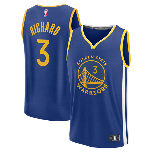 Will Richard Golden State Warriors Fanatics Fast Break Replica Jersey - Blue - Icon Edition Official NBA Team Apparel Basketball Fan Gear