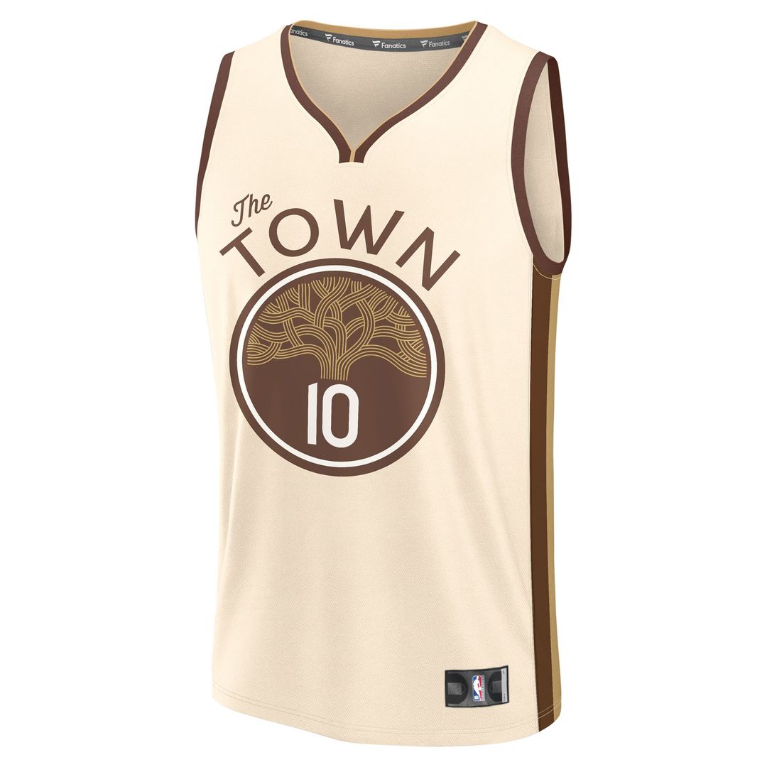 Jimmy Butler III Golden State Warriors Fanatics Youth 2025/26 City Edition Fast Break Jersey - Tan Official NBA Team Apparel Basketball Fan Gear