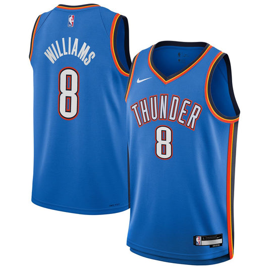 Jalen Williams Oklahoma City Thunder Nike Youth Swingman Jersey - Icon Edition - Blue Official NBA Team Apparel Basketball Fan Gear