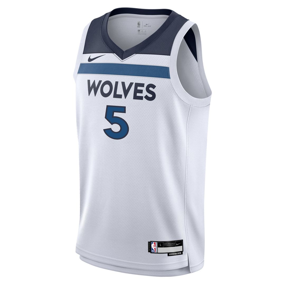 Anthony Edwards Minnesota Timberwolves Nike Youth Swingman Jersey - Association Edition - White Official NBA Team Apparel Basketball Fan Gear