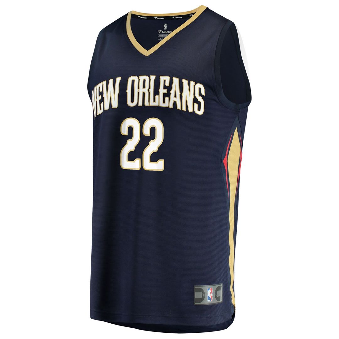 Derik Queen New Orleans Pelicans Fanatics Fast Break Replica Jersey - Navy - Icon Edition Official NBA Team Apparel Basketball Fan Gear