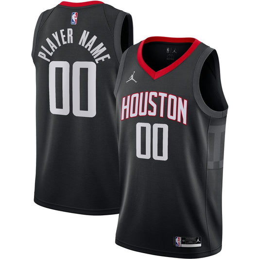 Houston Rockets Jordan Brand Swingman Custom Jersey - Statement Edition - Black Official NBA Team Apparel Basketball Fan Gear