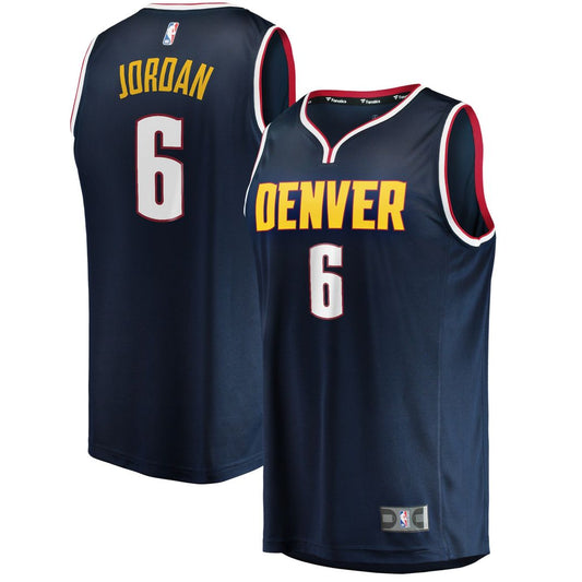 DeAndre Jordan Denver Nuggets Fanatics Youth Fast Break Player Jersey - Icon Edition - Navy Official NBA Team Apparel Basketball Fan Gear